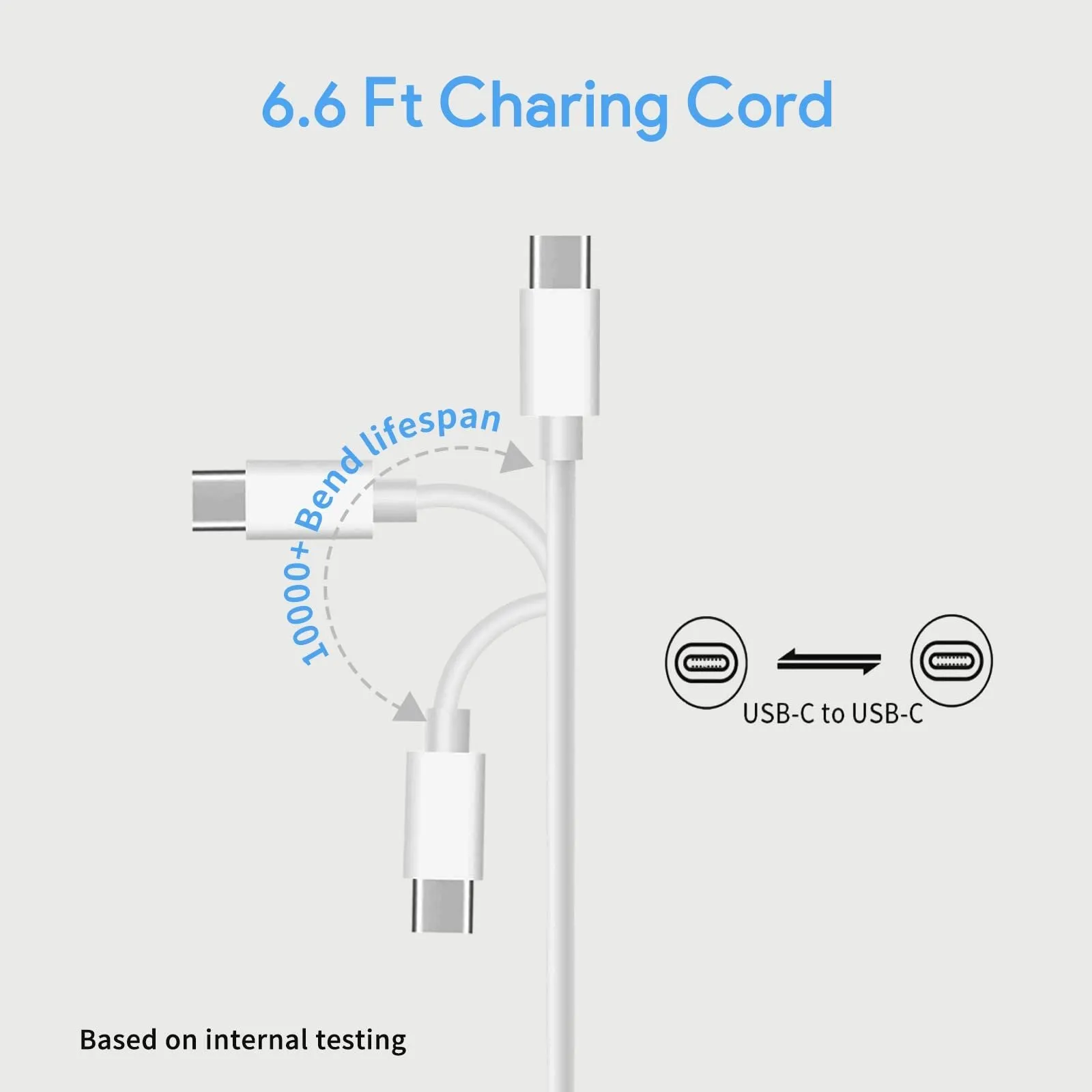 Mac Book Pro Charger - 87W USB C Power Adapter Compatible with 13/14/15 Inch After 2016, for Mac Book Air After 2018, Works 70W 67W 61W 30W 29W, Include Charge Cable（6.6Ft）