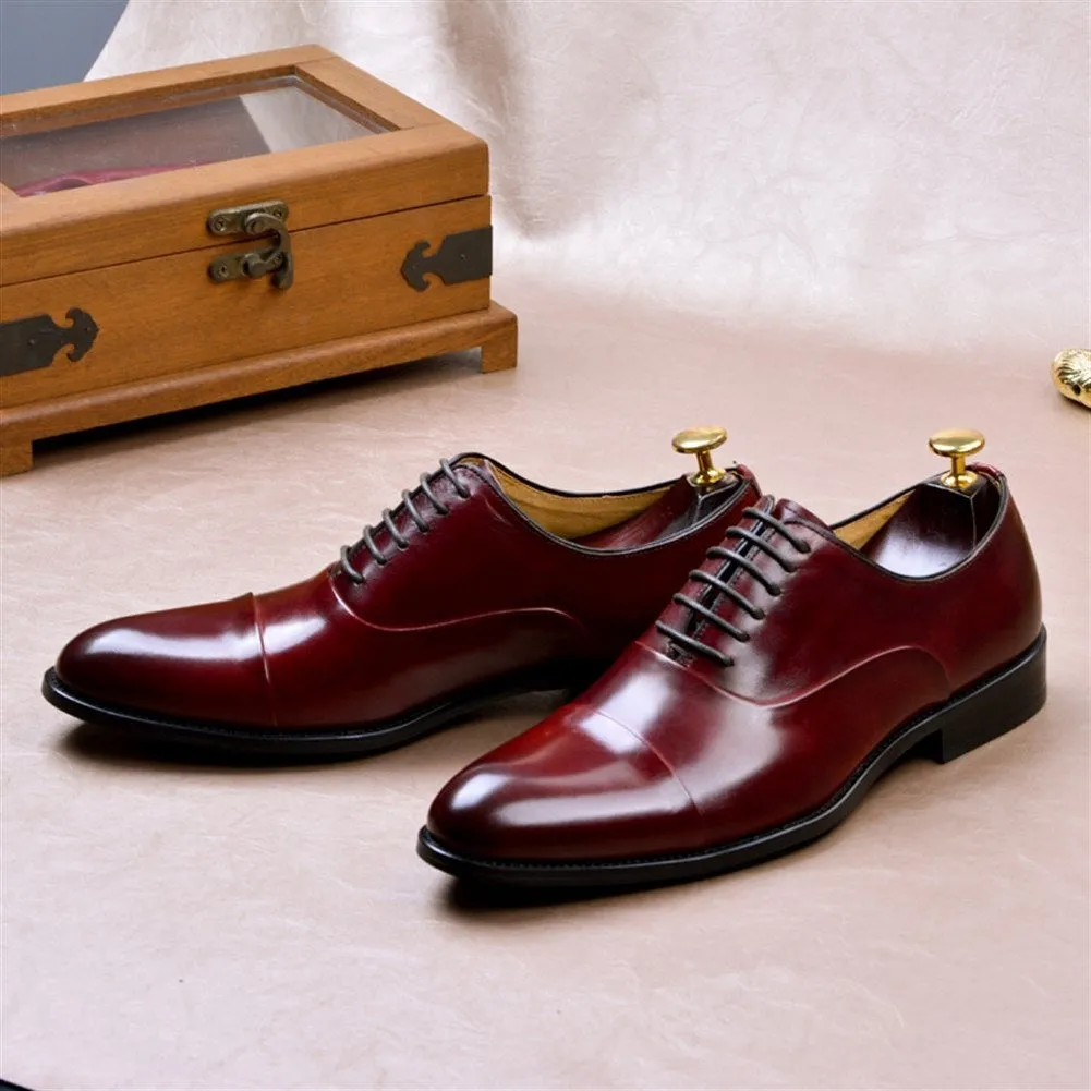 Men Captoe Lace Up Oxford Formal Shoes