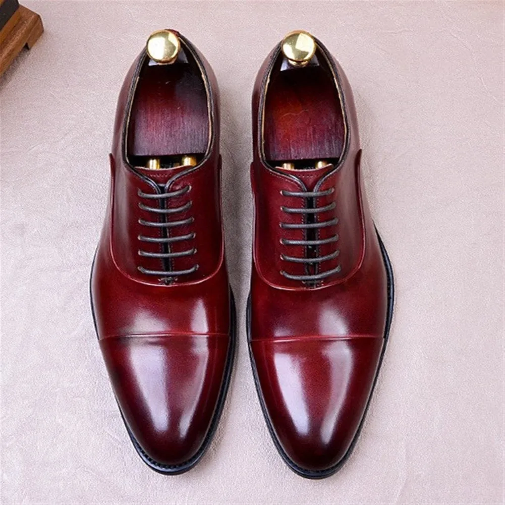 Men Captoe Lace Up Oxford Formal Shoes