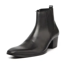 Mens High Top Pointed Chelsea Boots