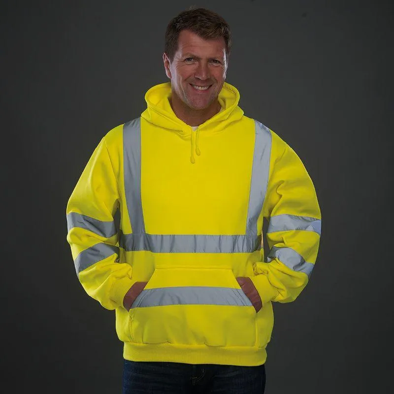 Men's High Visibility Hooded Sweatshirt