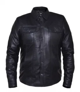 Mens PREMIUM Lightweight Leather Shirt