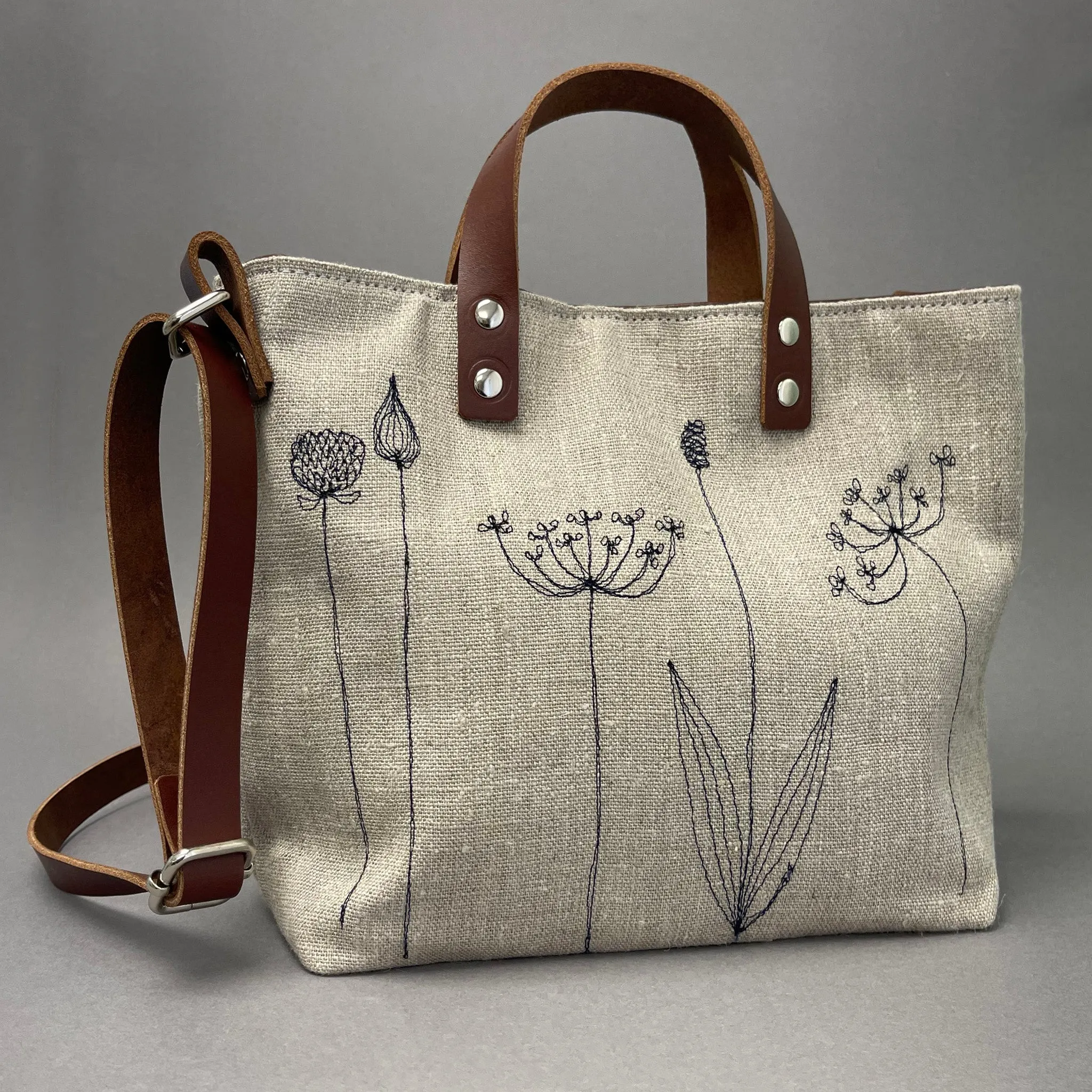 Mini tote - seed heads