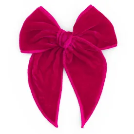 Party Girl Bow - Hot Pink Velvet