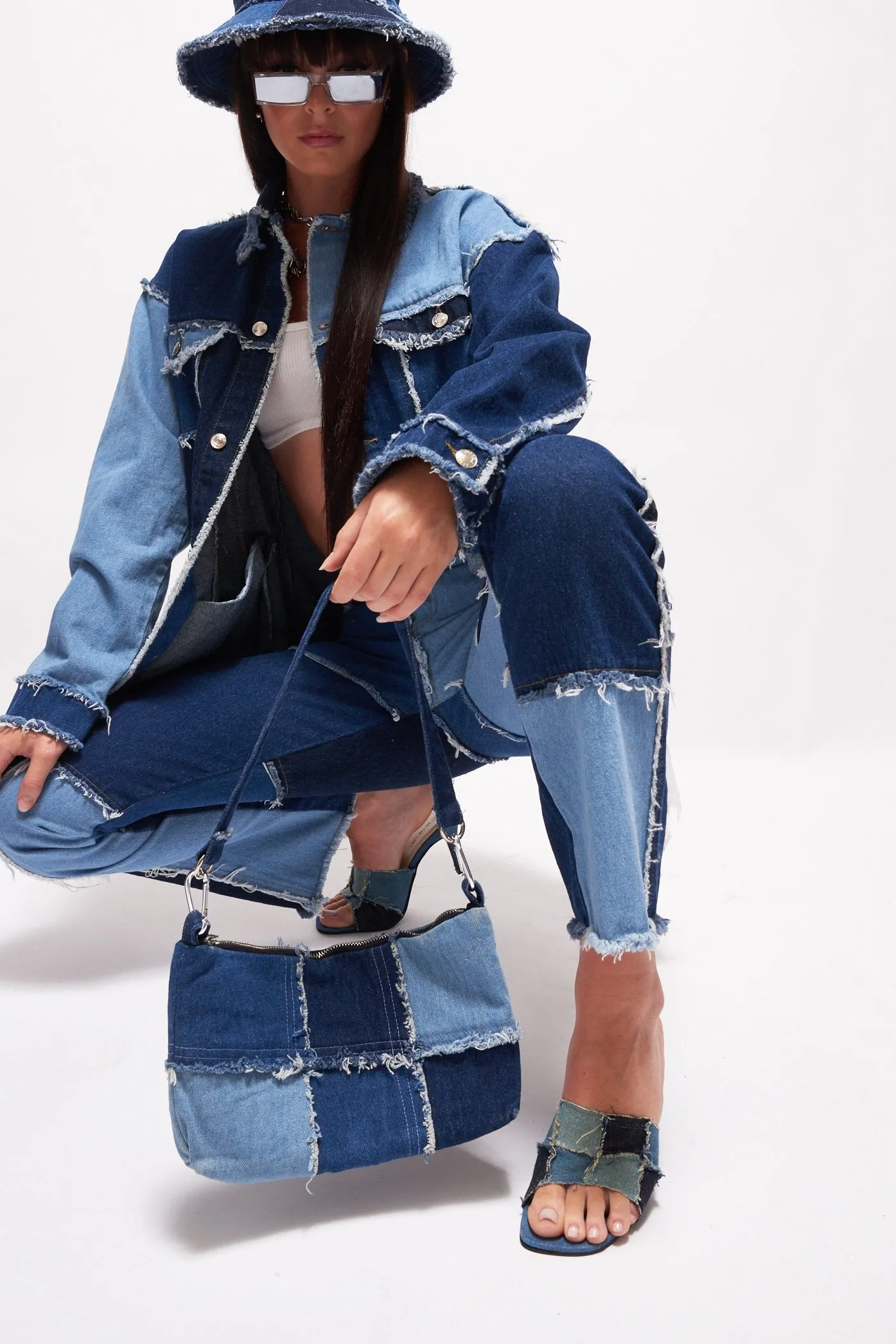 Patchwork Denim Boyfriend Jeans