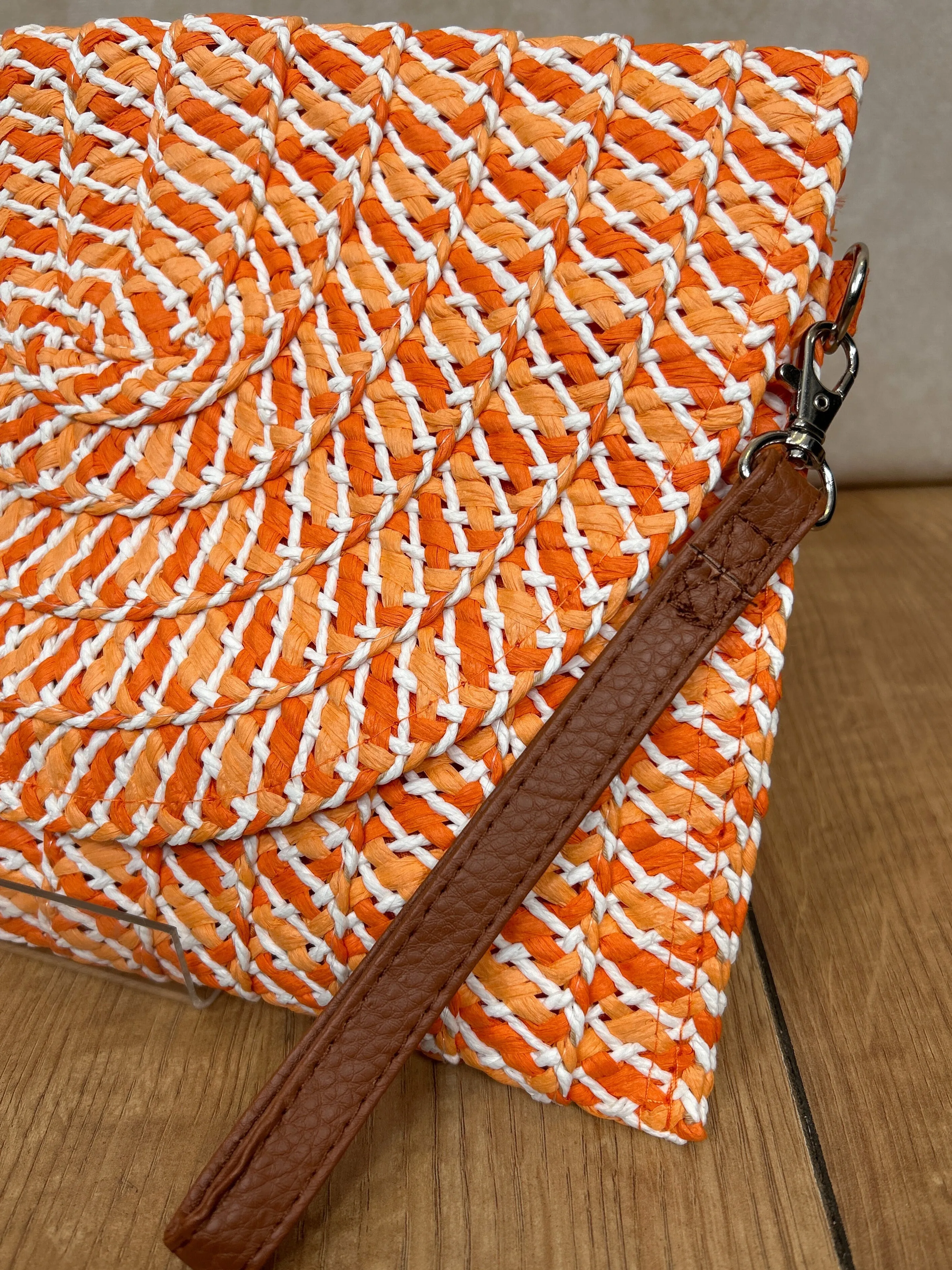 Patterned Straw Bag