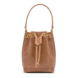 Petite Isla Tote in Beige  Lizard