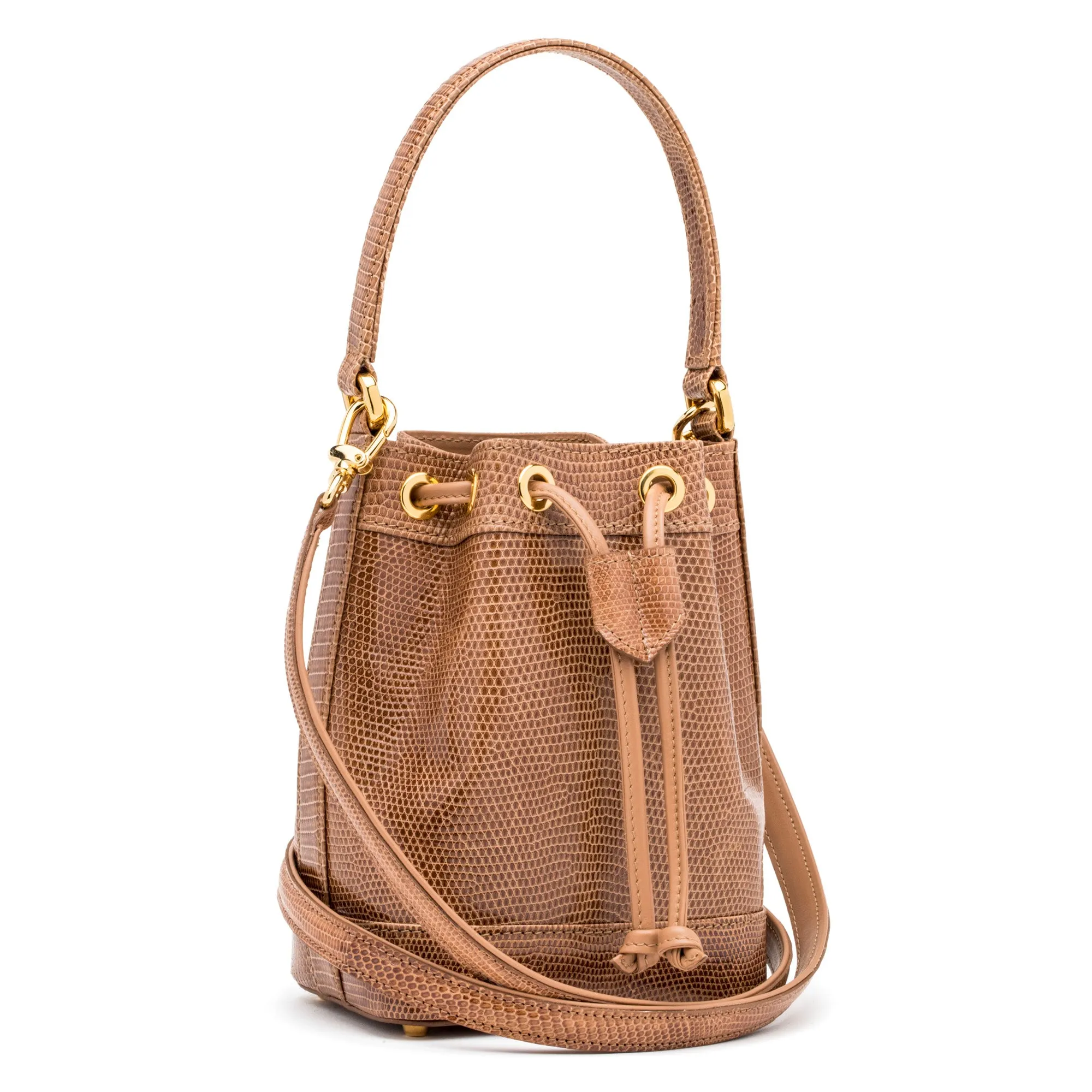 Petite Isla Tote in Beige  Lizard