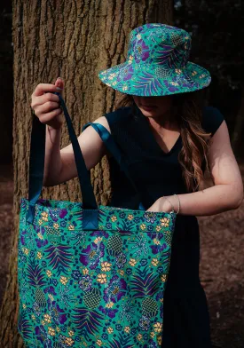 Pineapple Print Beach Bag