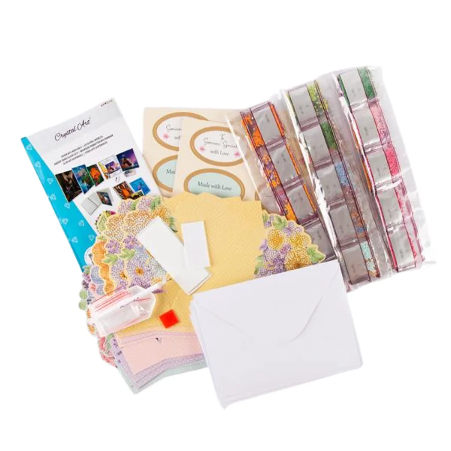 "Bouquet Cards" Crystal Art Paper Crafting Kit - Set of 12