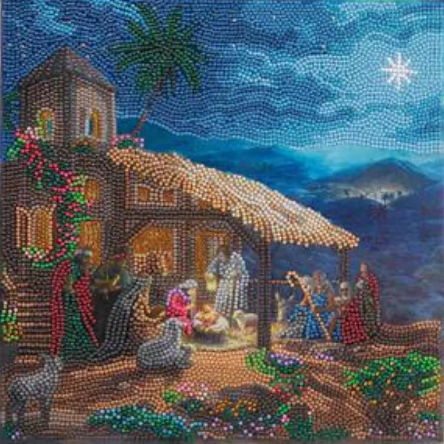 "Nativity Scene" Crystal Art Kit 30x30cm