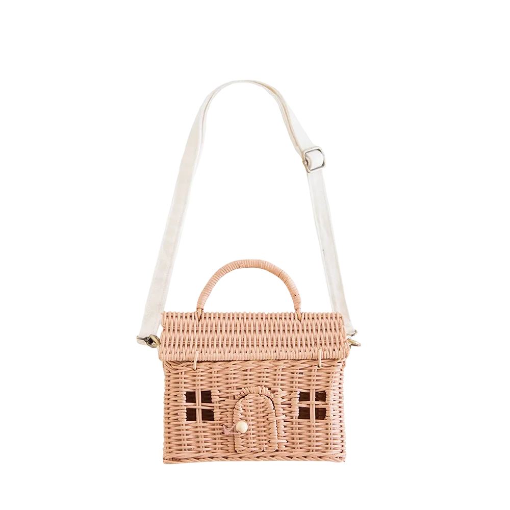 Rattan Casa Bag - Rose