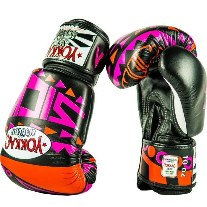 SICK MUAY THAI BOXING GLOVES ORANGE/PINK