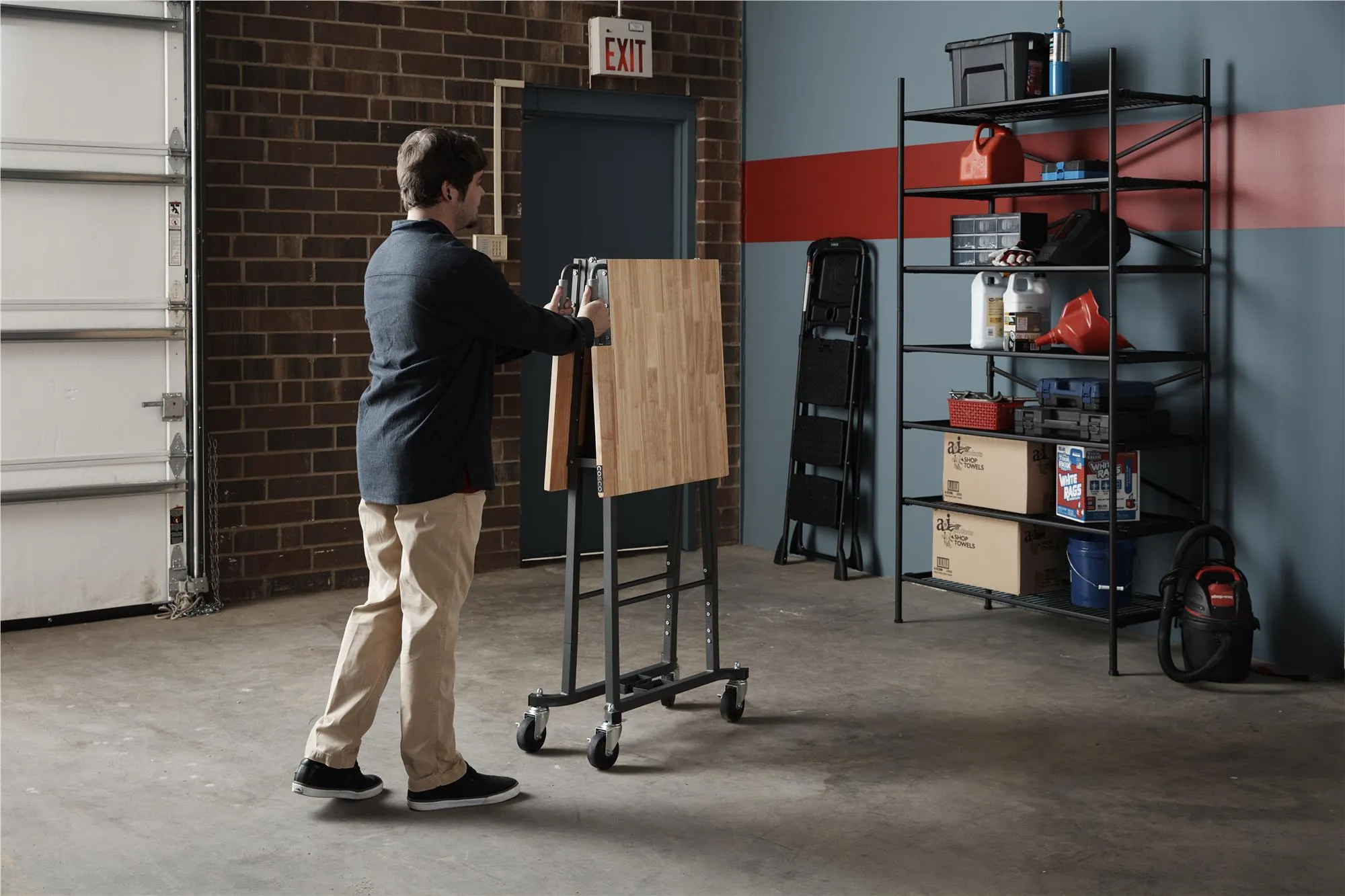 Smartfold Portable Folding Workbench with Hardwood Top