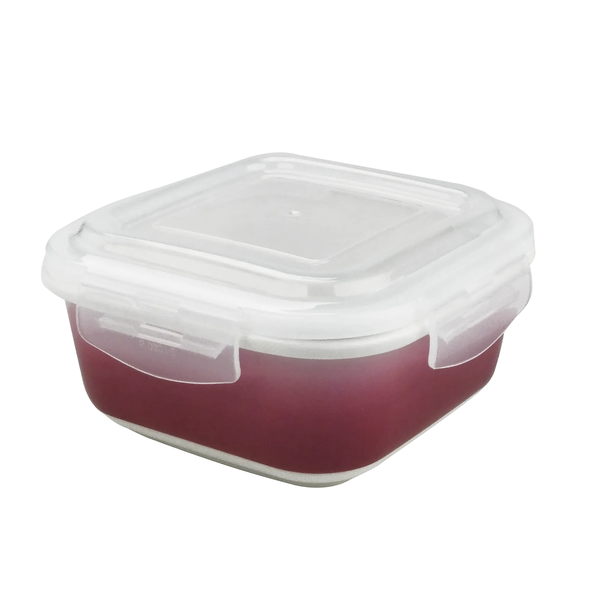 Square Porcelain Food Storage Container - Pink Ombré