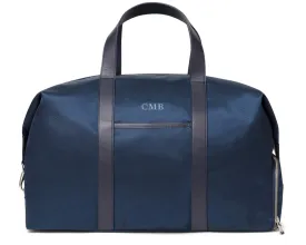 The Byers Duffel Bag: Navy Ballistic - Slate Blue Embroidery