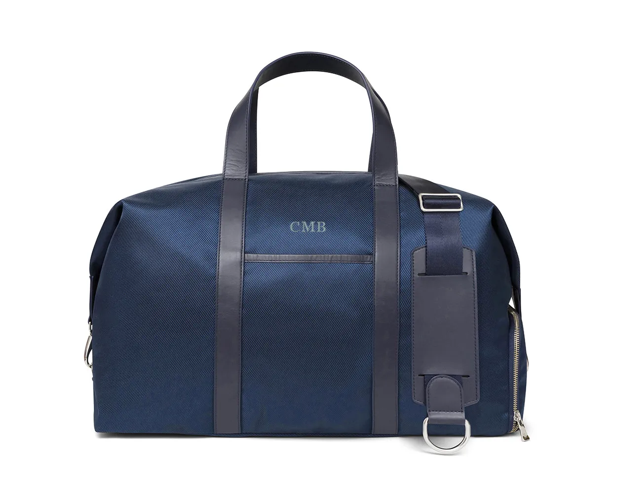 The Byers Duffel Bag: Navy Ballistic - Slate Blue Embroidery