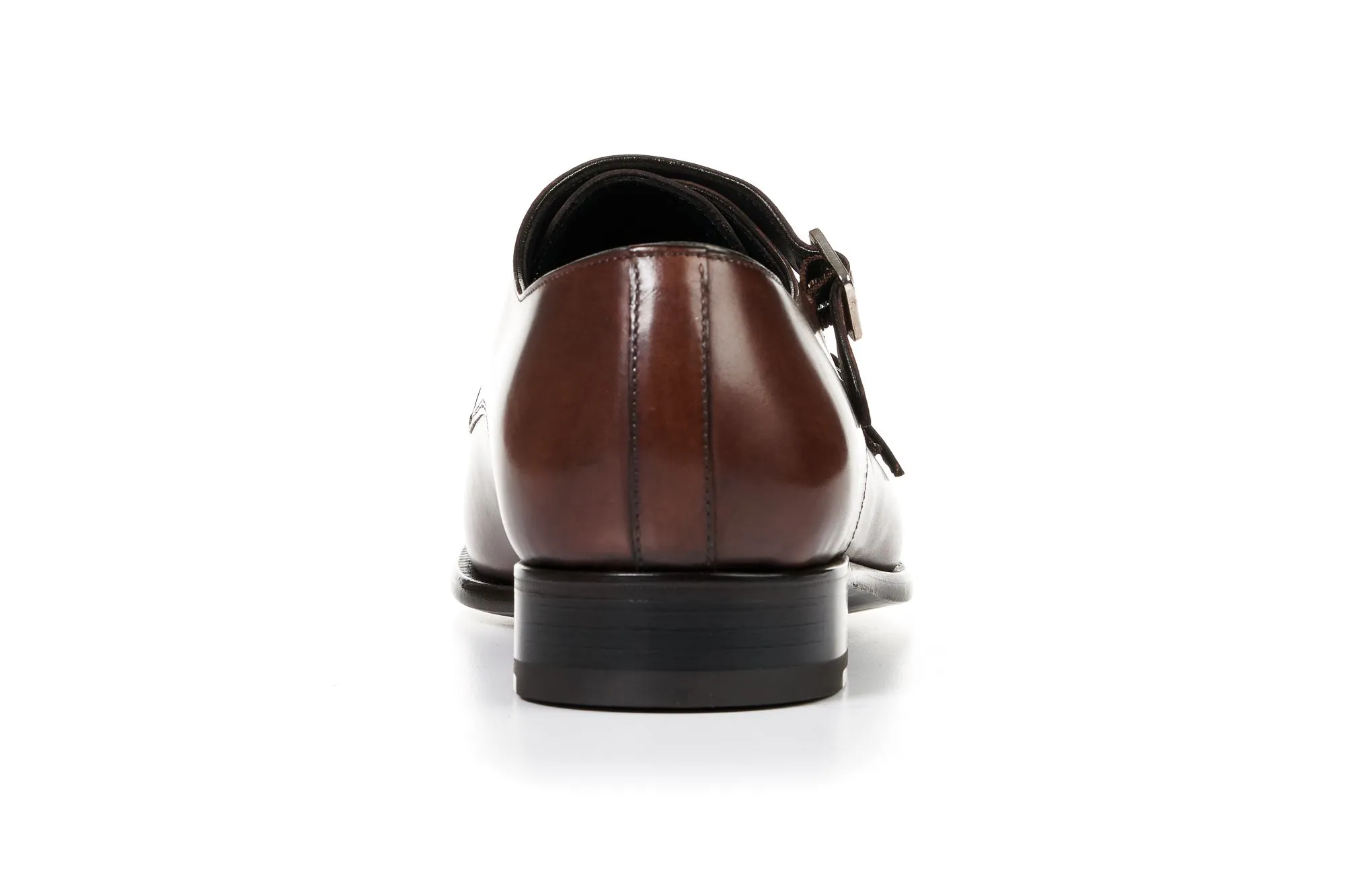 The Poitier Double Monk Strap - Marrone