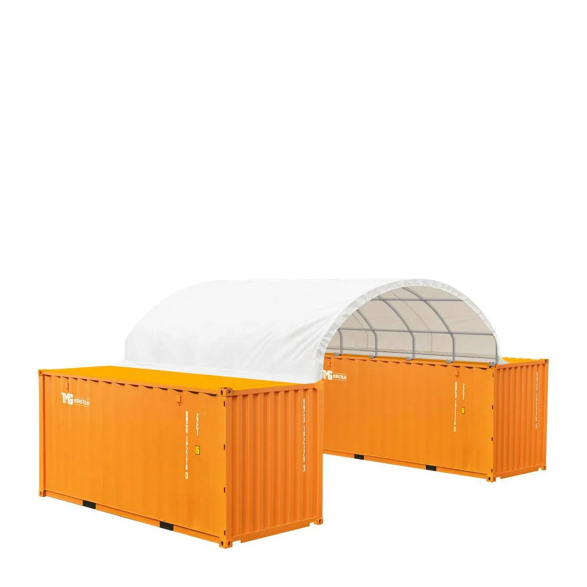 TMG Industrial 20' x 20' PE Fabric Container Shelter, Fire Retardant, Water Resistant, UV Protected, TMG-ST2021CE(Previously ST2020C)