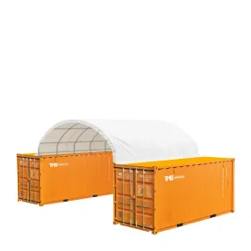 TMG Industrial 20' x 20' PE Fabric Container Shelter, Fire Retardant, Water Resistant, UV Protected, TMG-ST2021CE(Previously ST2020C)