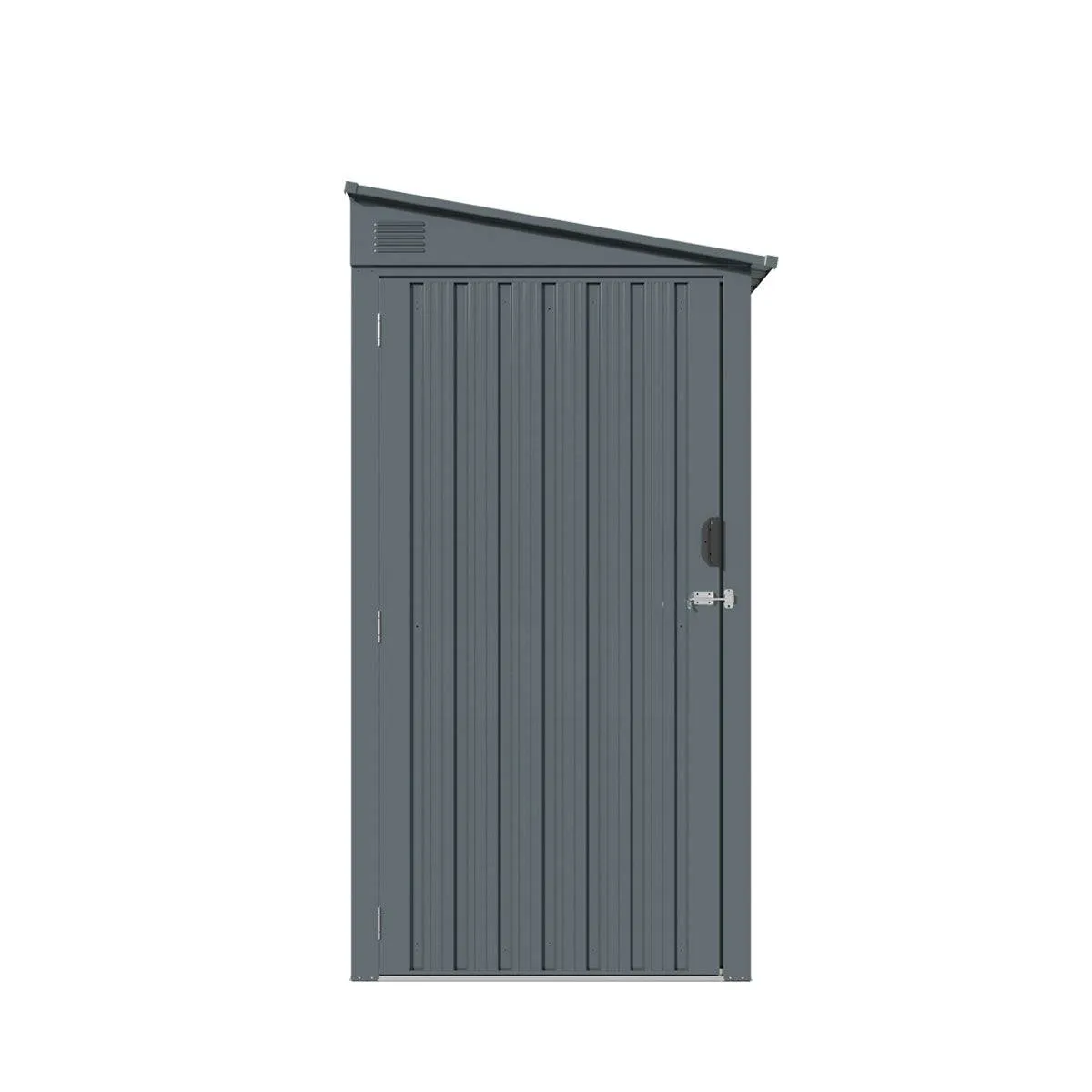 TMG Industrial 3’ x 6’ Galvanized Metal Pent Shed, 29 GA Corrugated Metal, 75“ Upper edge, TMG-MS0306