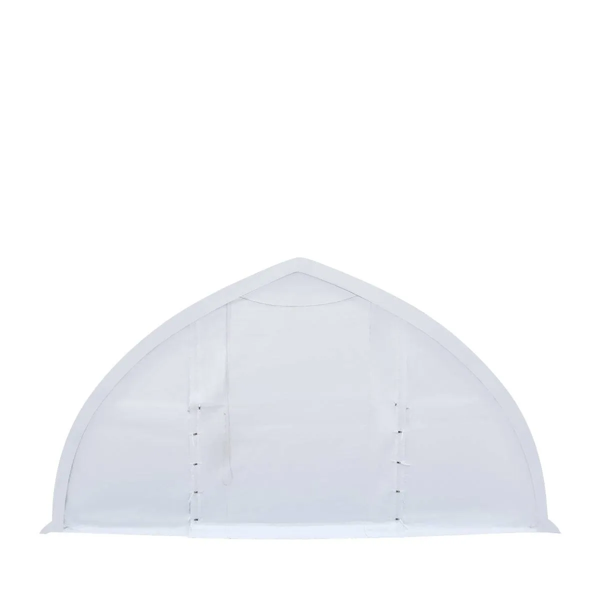 TMG Industrial 30' x 40' Peak Ceiling Storage Shelter with Heavy Duty 17 oz PVC Cover & Drive Through Doors, TMG-ST3040V