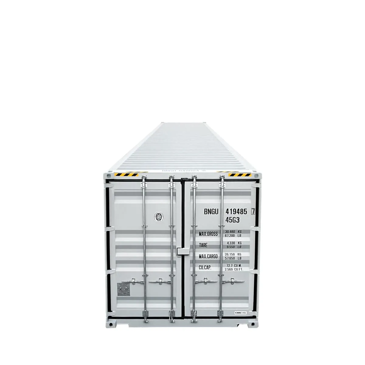 TMG Industrial 40' High Cube Shipping Container w/2 Side Open Doors , One Way Use, Security Lock Boxes, Ocean Sea Can Standards, TMG-SC45S