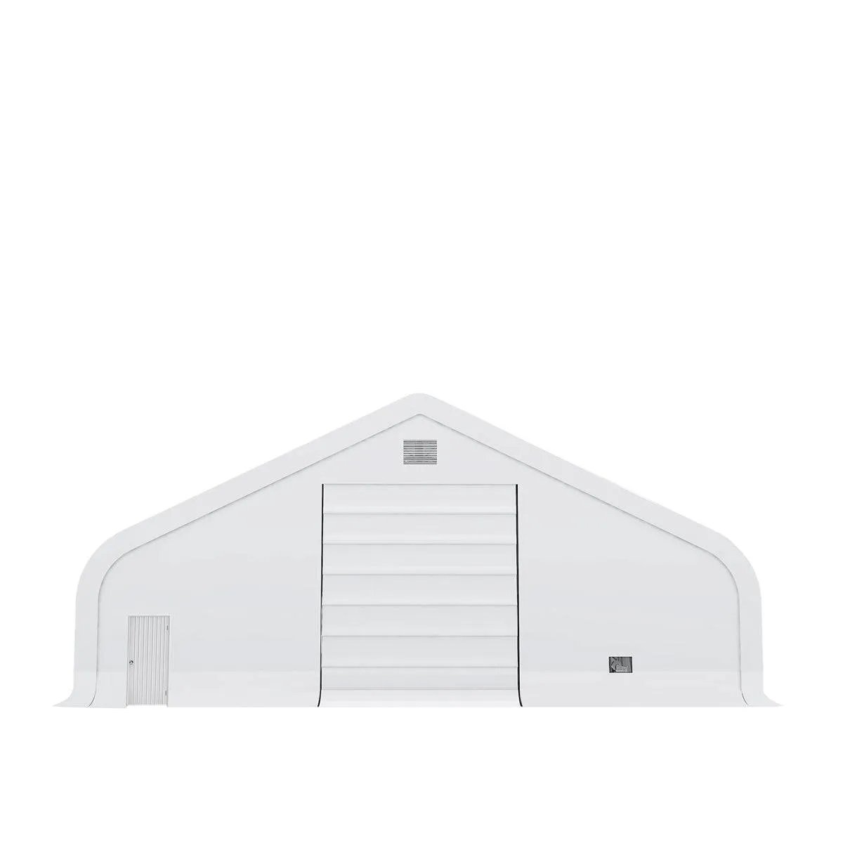 TMG Industrial Pro Series 50' x 100' Dual Truss Storage Shelter with Heavy Duty 32 oz PVC Cover & Drive Through Doors, TMG-DT50100-PRO