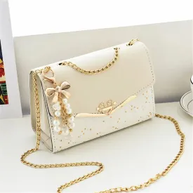 Trendy Sequin Messenger Bag for Women with Tassel Pendant