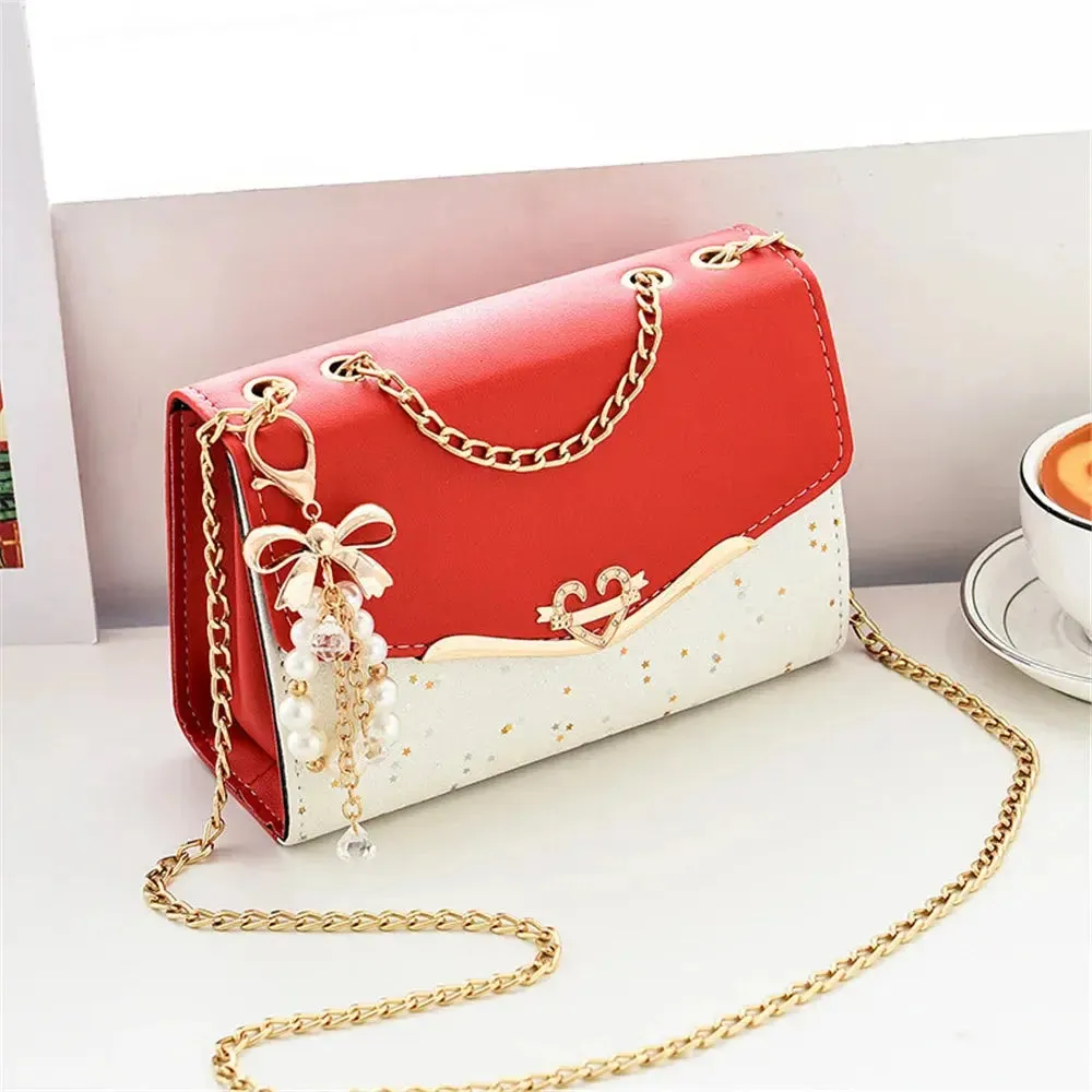 Trendy Sequin Messenger Bag for Women with Tassel Pendant