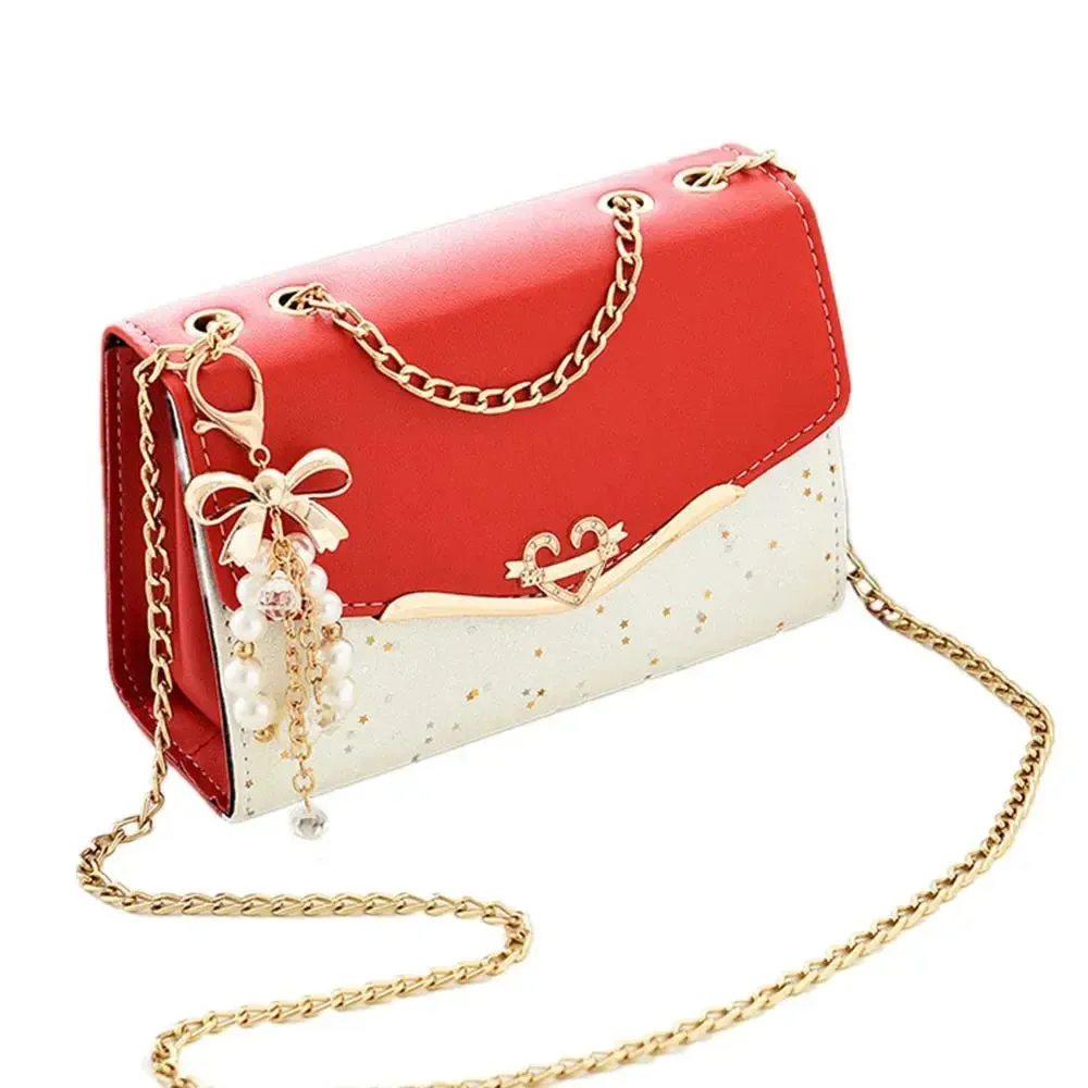 Trendy Sequin Messenger Bag for Women with Tassel Pendant