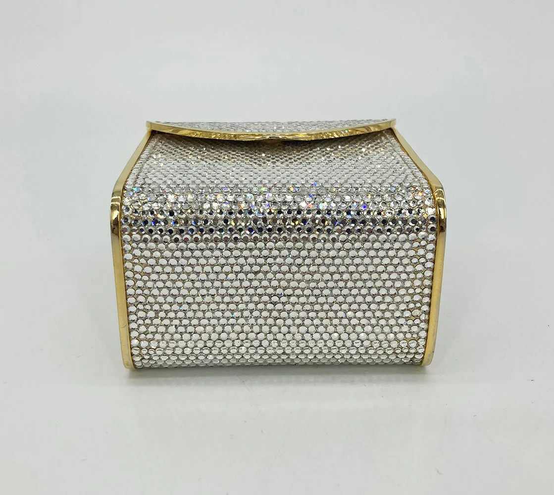 Vintage Judith Leiber Top Flap Crystal Shoulder Bag Minaudiere