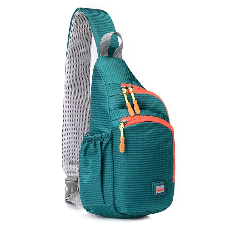 Waterproof Nylon Outdoor Sports Anti Theft Bag Climbing Hiking Cycling Bottle Holder Shoulder Cross Body Chest Bag