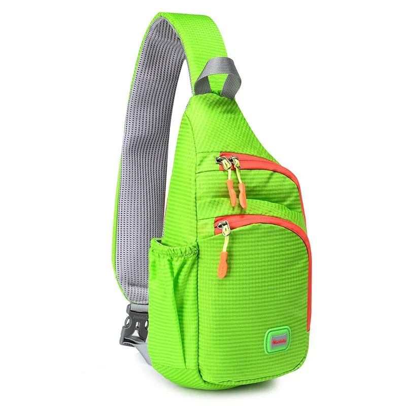 Waterproof Nylon Outdoor Sports Anti Theft Bag Climbing Hiking Cycling Bottle Holder Shoulder Cross Body Chest Bag