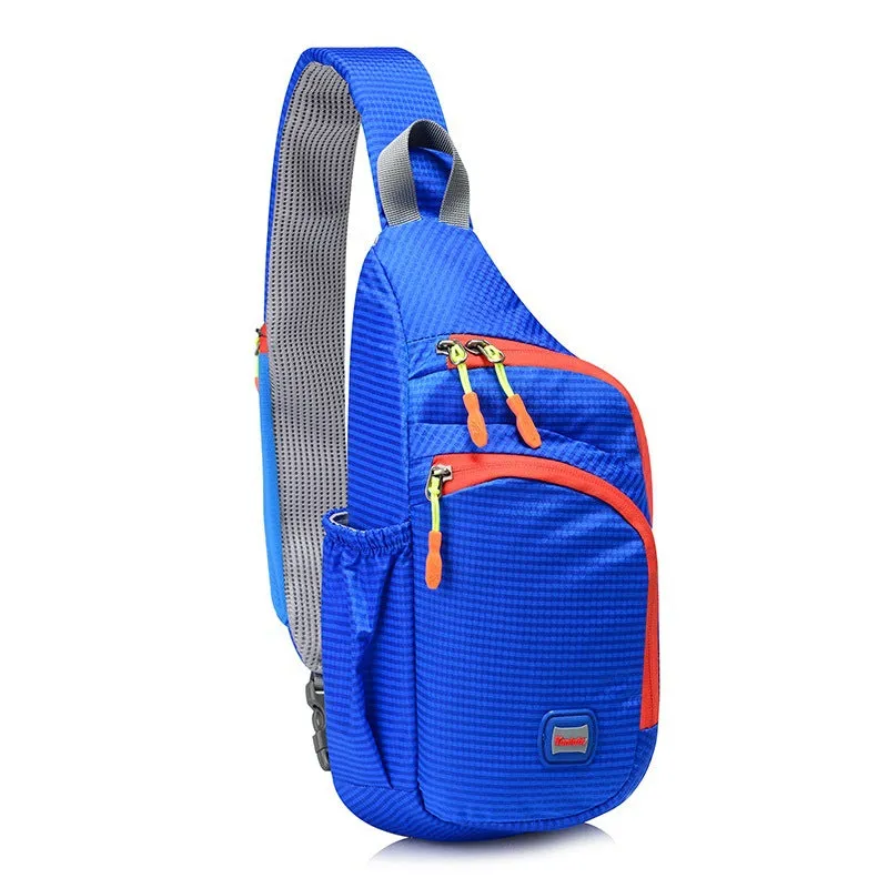 Waterproof Nylon Outdoor Sports Anti Theft Bag Climbing Hiking Cycling Bottle Holder Shoulder Cross Body Chest Bag