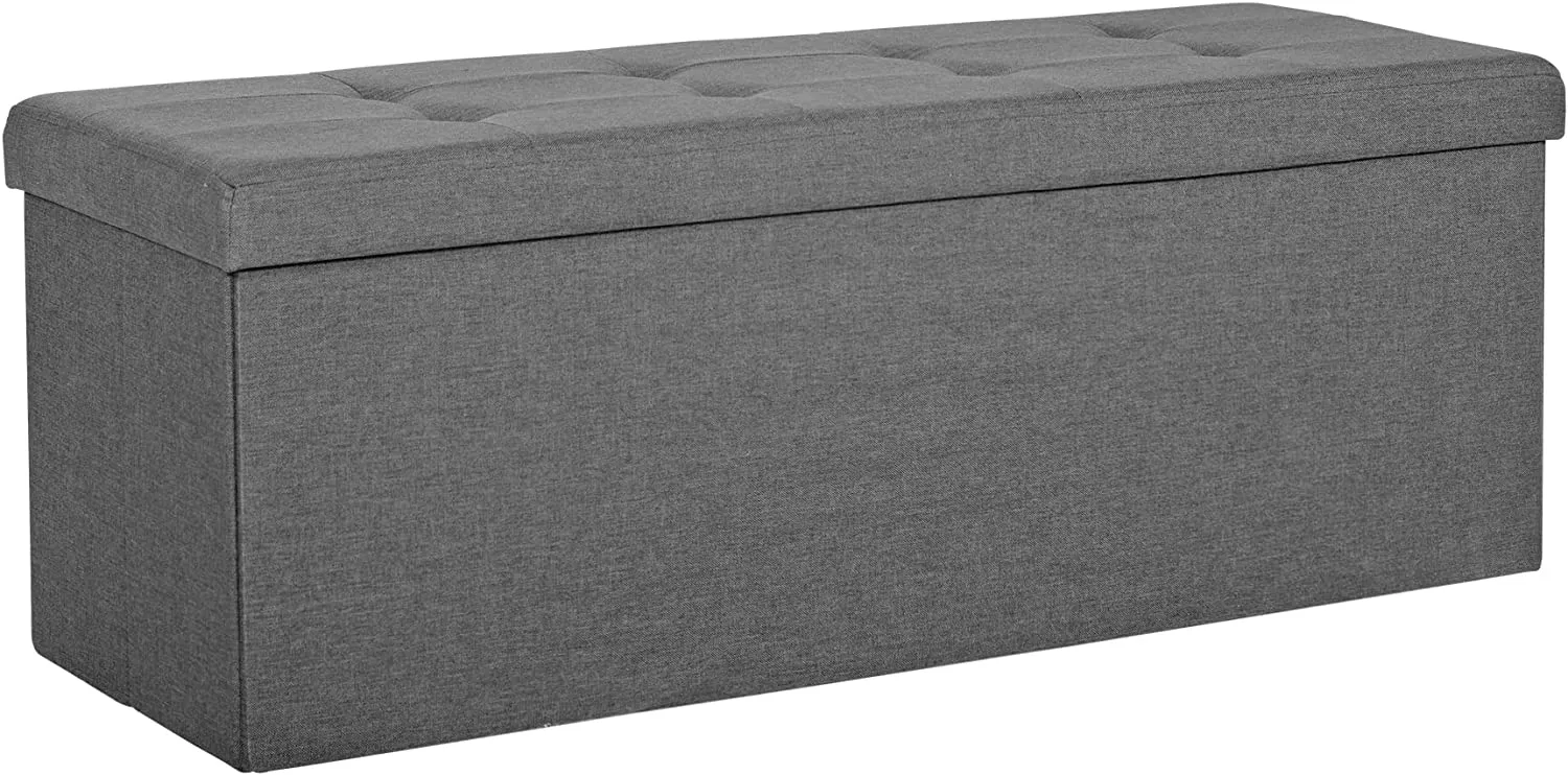 ZENY™ 43 Inches Storage Ottoman Bench Folding Footrest with Padded Seat Large Sotrage Box for Livingroom Bedroom Entryway, 660 lbs Capacity 15" x 43" x 15"